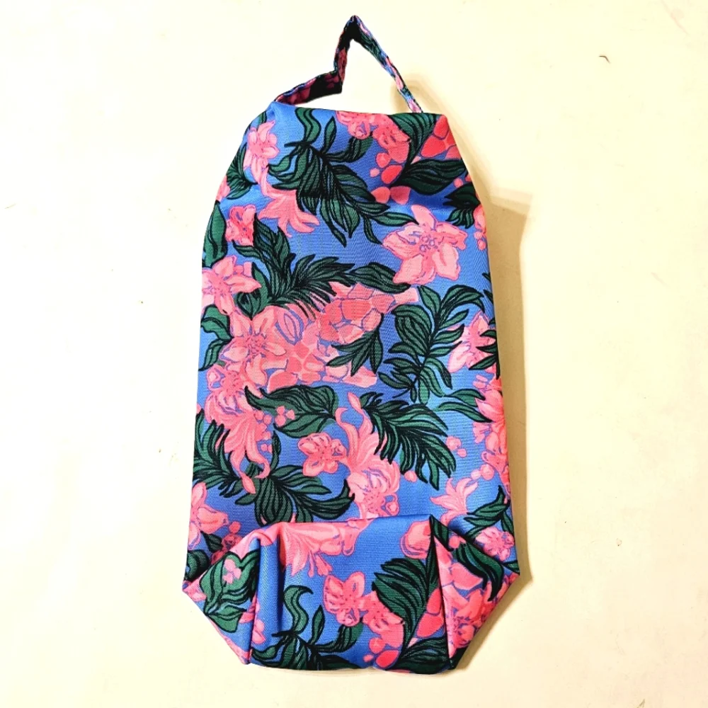 Lilly Pulitzer Pen Cosmetic Pouch Bag Safari Sunset Floral NWOT